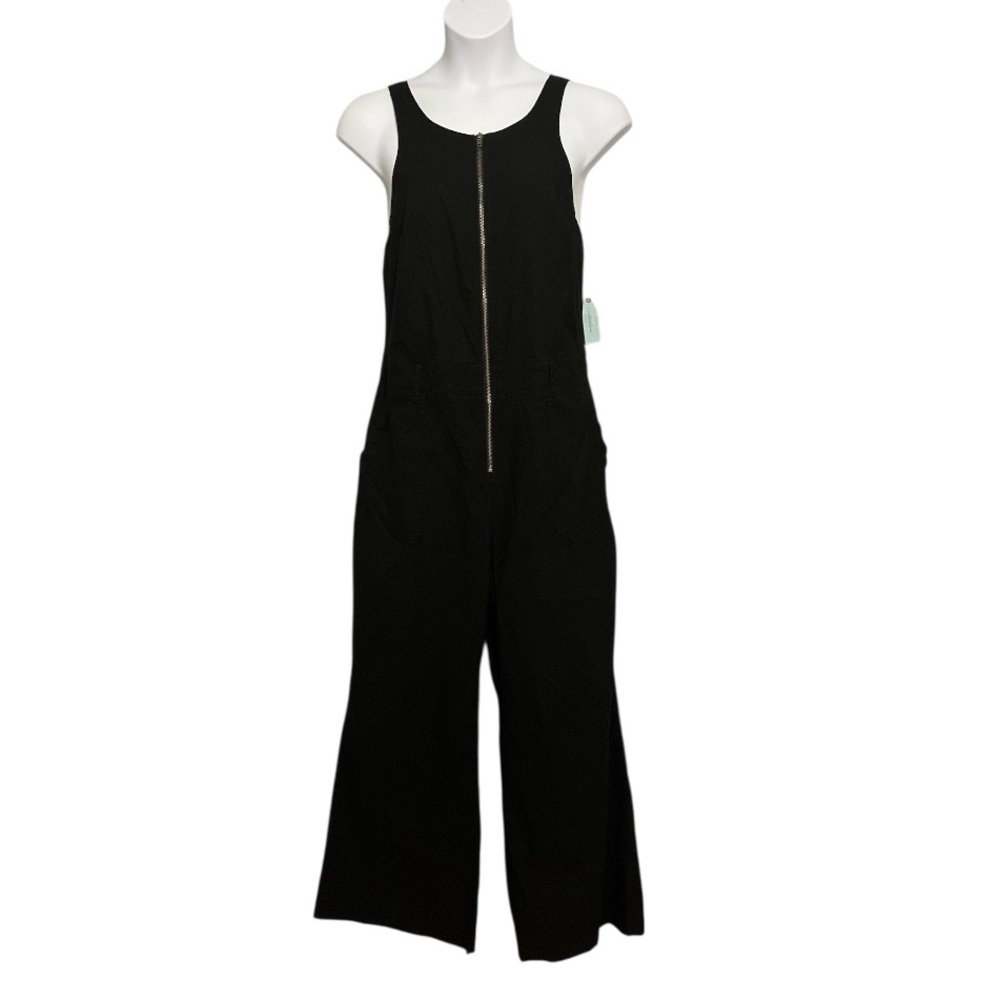 Anthropologie Maeve “The Naomi” Black Linen Blend Jumpsuit 20W Plus NWT